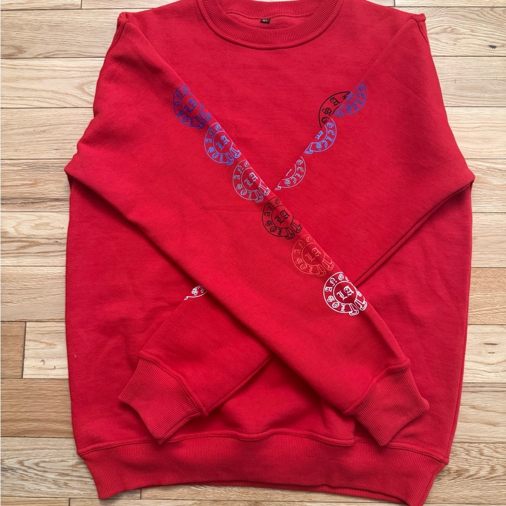 Red Graphic Men's Sweater Size XL